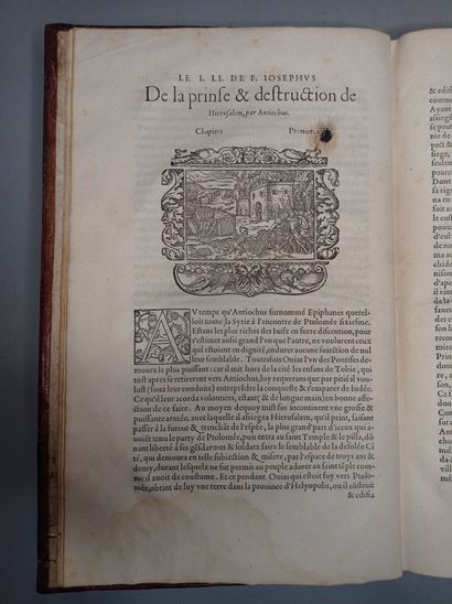 null FLAVIUS JOSÈPHE. Les Sept livres de la guerre et captivité des Juifz, translated...