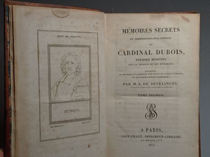 null DUBOIS (cardinal). Secret memoirs and unpublished correspondence of cardinal...