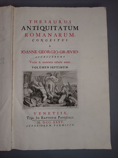 null [GRAEVIUS]. Thesaurus Antiquitatum et Historiarum Italiae... Leyde, Pierre Vander...