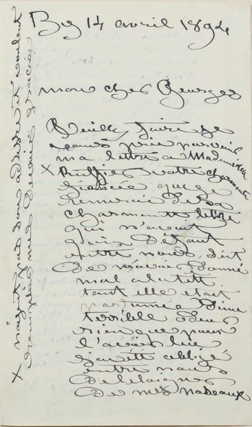 BONHEUR Rosa (1822-1899) peintre animalier. Réunion de lettres autographes signés,...