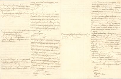 null [Guerres d'Italie]. Manuscrit (s.l.n.d. [juin 1745]). 4 pp. in-4 (15 x 21 cm),...