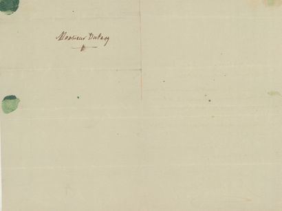 BARBEY d'AUREVILLY Jules (1808-1889) Ecrivain, célèbre dandy. L.A.S. to his dear...