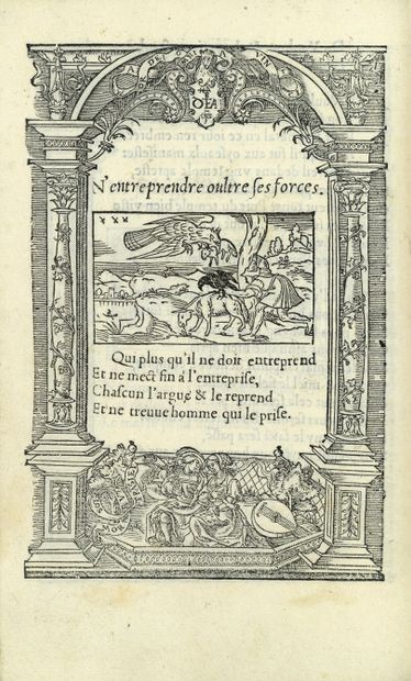 null ♦ ÉSOPE. Les Fables. Paris, en l'imprimerie de Denis Janot, 1542. In-8, maroquin...