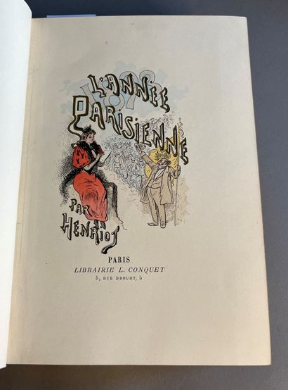 HENRIOT. ♦ L'Année parisienne. Paris, Librairie L. Conquet, 1894. In-8, maroquin...