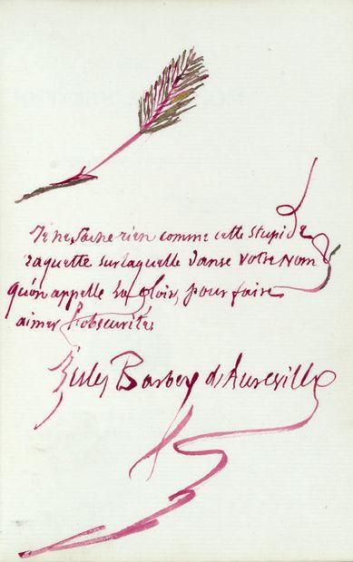 BARBEY D'AUREVILLY (Jules). ♦ A History Without a Name. Paris, Alphonse Lemerre,...