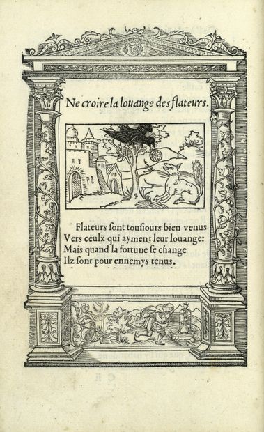 null ♦ ÉSOPE. Les Fables. Paris, en l'imprimerie de Denis Janot, 1542. In-8, maroquin...