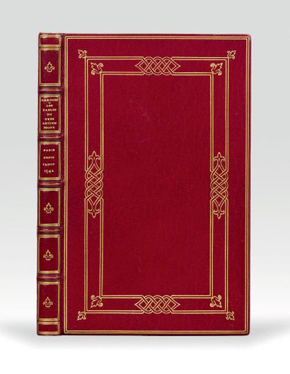 null ♦ ÉSOPE. Les Fables. Paris, en l'imprimerie de Denis Janot, 1542. In-8, maroquin...