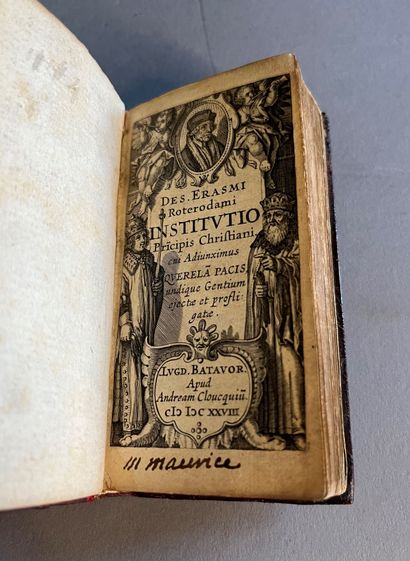 null ÉRASME.
Institutio Principis Christiani. Leyde, Andries Cloucq, 1628. Petit...