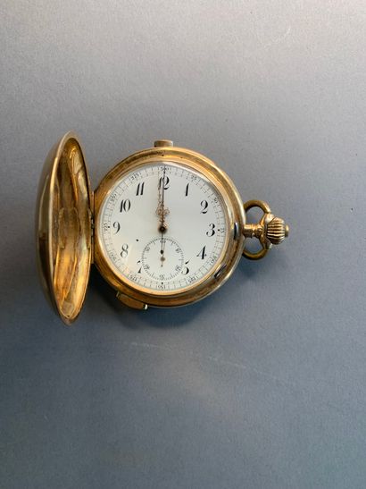 Repeater pocket watch in 14K yellow gold.
Chronograph,...