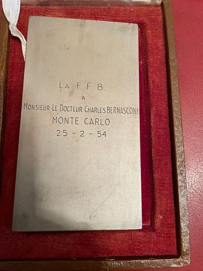 null Plate with inscription on the obverse " F.F.B. " and the reverse " LA F.F.B.A.
-...