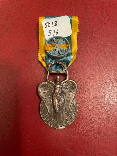 null Medal of the order of the sporting merit.
Officer's badge, annotated on the...