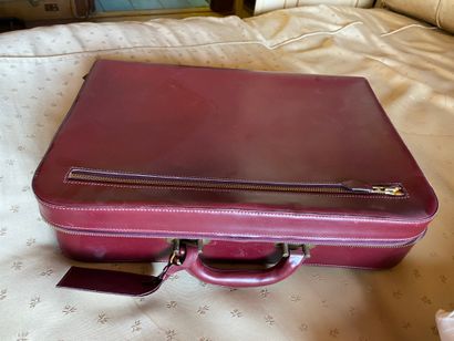 Hermès Paris Leather suitcase box burgundy