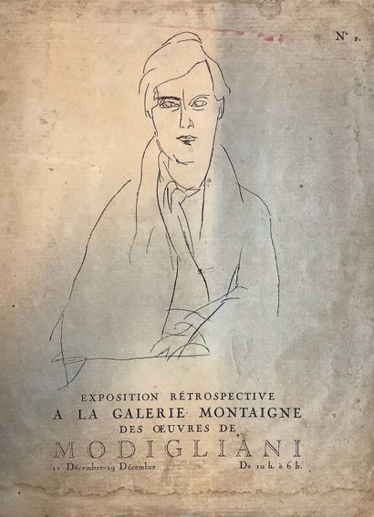 Amedeo MODIGLIANI (1884-1920) La Bourguignonne, 1918
Huile sur toile, signée en haut...