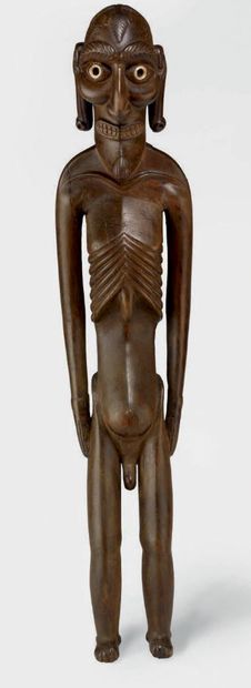 null KAVAKAVA
Statue Moai Kavakava
Ile de Pâques, Polynésie
Bois à belle patine brun-rouge
H....