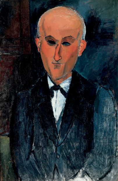 Amedeo MODIGLIANI (1884-1920) Portrait de Max Jacob
Dessin au crayon noir, signé...