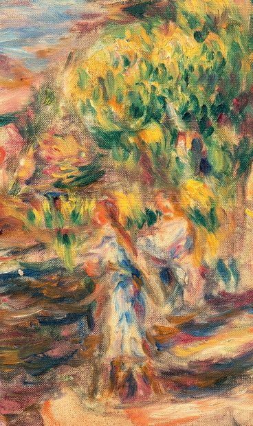 Pierre-Auguste RENOIR (1841-1919) Laveuse, circa 1916
Huile sur toile, porte le cachet...