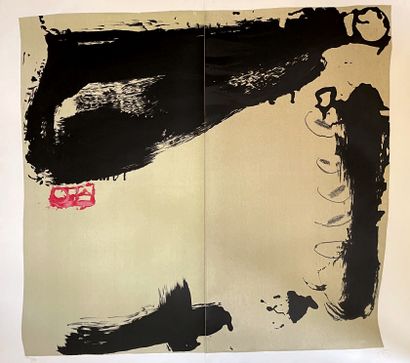 Antoni Tàpies (1923-2012) Rouge à gauche, 1984
Lithographie, Galfetti 977. Très belle...