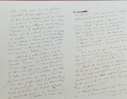 FLAUBERT Gustave Lettre autographe signée à sa cousine Olympe Bonenfant. 4 pages...
