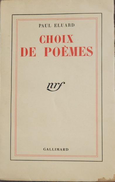 ELUARD Paul Choix de Poèmes. Paris, Gallimard, 1961. In-12, broché.
Edition originale...