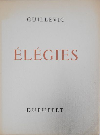 DUBUFFET Jean - GUILLEVIC Eugène Élégies. Le Point du Jour, 1946. In-4, broché.
Édition...
