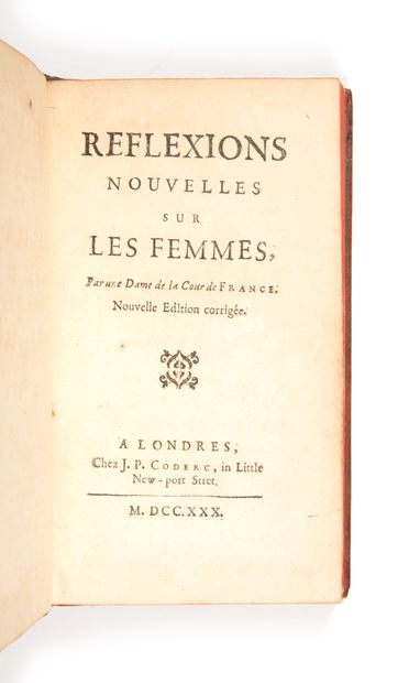 [LAMBERT, Anne-Thérèse de Marguenat de Courcelles marquise de] New Reflections on...
