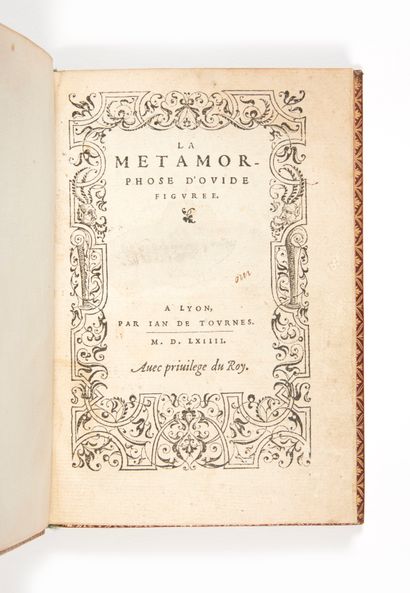 [OVIDE]. [SALOMON, Bernard] La Métamorphose d'Ovide figurée
Lyon, Jean de Tournes,...