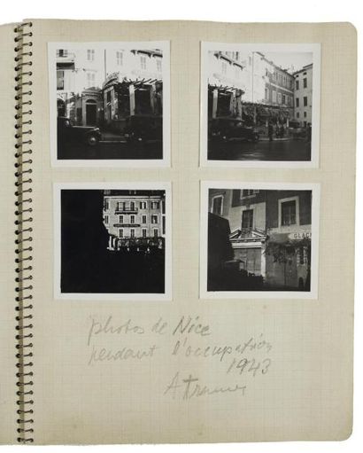 ALEXANDRE TRAUNER (1906-1993) Repérages dans Nice 1943 Cahier de 56 pages contenant...