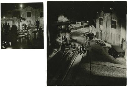 ÉMILE SAVITRY (1903-1967) Les Portes de la nuit (Marcel Carné) Décor du canal 1946...