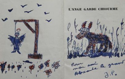 JACQUES PRÉVERT (1900-1977) L'Ange garde chiourme. Paris, Fontaine, Collection l'Âge...