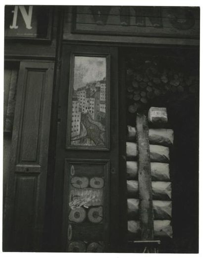 ALEXANDRE TRAUNER (1906-1993) Bois et Charbons, détail de devanture Paris, début...