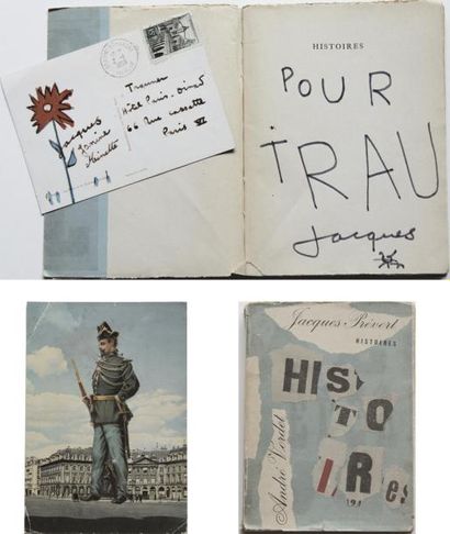 JACQUES PRÉVERT (1900-1977) Verdet André. Histoires. Paris, Éditions du Pré aux Clercs,...
