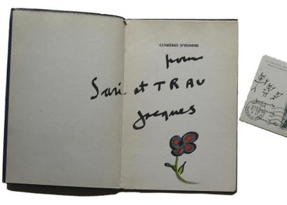 JACQUES PRÉVERT (1900-1977) Lumières d'homme. Paris, G.L.M., 1955; in-8, broché....
