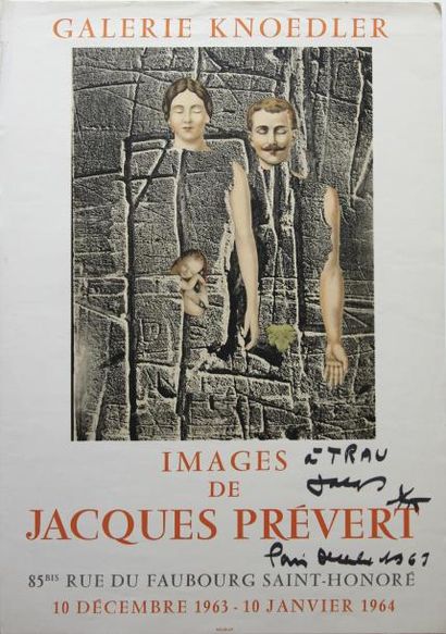JACQUES PRÉVERT (1900-1977) Images de Jacques Prévert. Affiche originale signée....