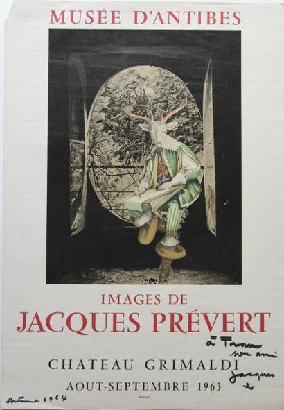 JACQUES PRÉVERT (1900-1977) Images de Jacques Prévert. Affiche originale signée....