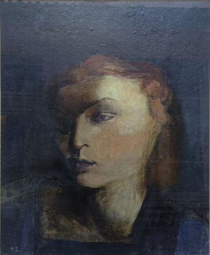 ALEXANDRE TRAUNER (1906-1993) Portrait de Sári, première femme d'Alexandre Trauner...