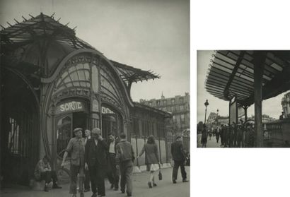 ALEXANDRE TRAUNER (1906-1993) Bouches de métro parisien Paris, Hôtel du Nord, 1938...