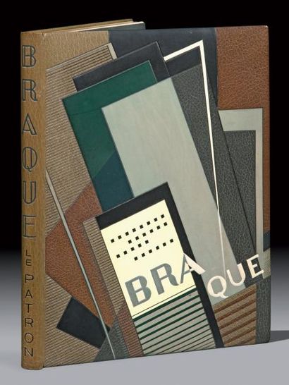 PAULHAN (Jean) Braque. Paris, Fernand Mourlot, 1945. In-folio, maroquin olive, sur...
