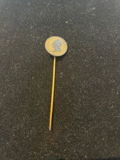null Tie pin
Representing Marianne wearing the Phrygian cap, spared on gold
Motto...