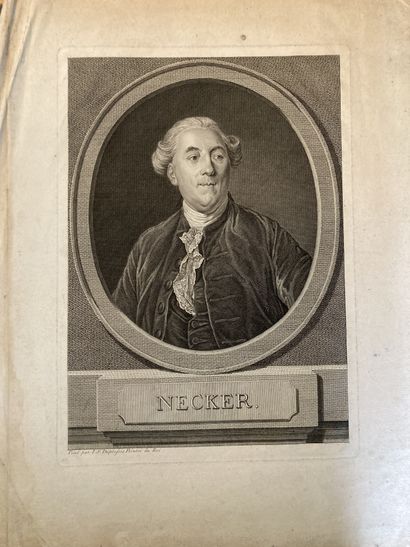 [Necker]
Lot of 4 engravings concerning Jacques...