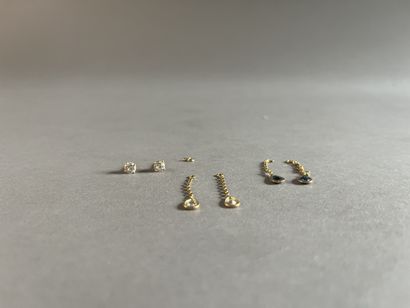 null Pair of earrings
In gold 750°/°°°°
Adorned with a chip set with a brilliant...