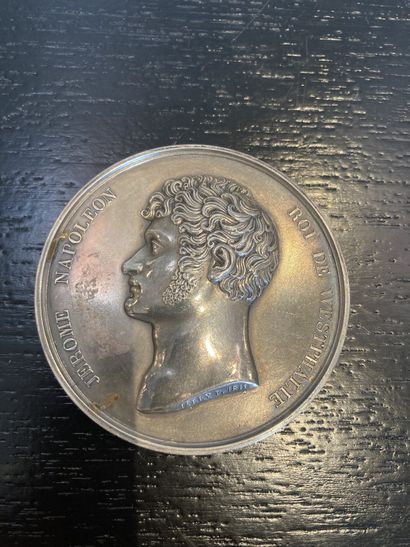 null Premier Empire, Jérôme Napoléon Roi de Westphalie
Médaille en argent. Jean-Louis...
