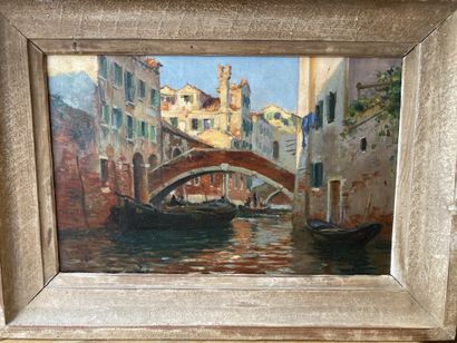 Charles Léon GODEBY (1870-1952) Venise, 1901
Huile sur toile, signée en bas à gauche
33...