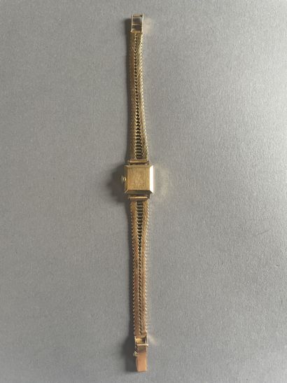 null Bracelet montre de dame en or 750°/°° fisco
Boîtier carré
Cadran à index appliqué
Bracelet...