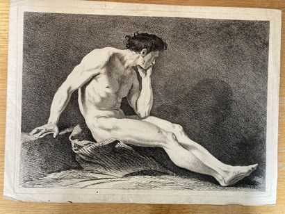 Carle Van Loo (1705-1785) Six figures académiques ... Paris, Beauvais, sd.
Gravure,...