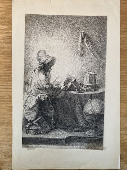 null [Autour de Rembrandt]
Plusieurs gravures, XVIIIe-XIXe, de divers formats et...