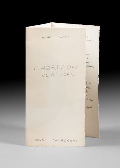 null MACCHERONI (Henri). BUTOR (Michel). L'Horizon vertical. Eygalières, Galerie...