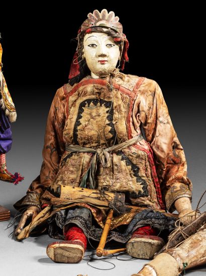 CHINE Marionnette articulée d'homme en bois...