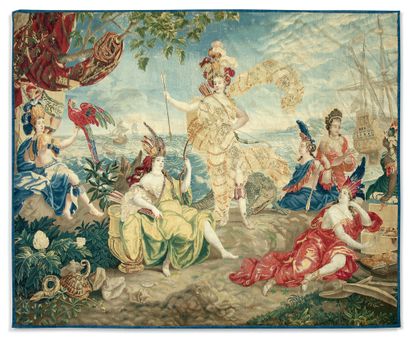 null L'Amérique
Tapisserie de Bruxelles
Début du XVIIIe siècle
Modèle de Lodewijk...