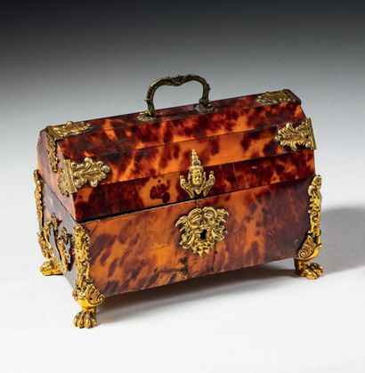 * Beautiful case with curved lid, tortoiseshell...