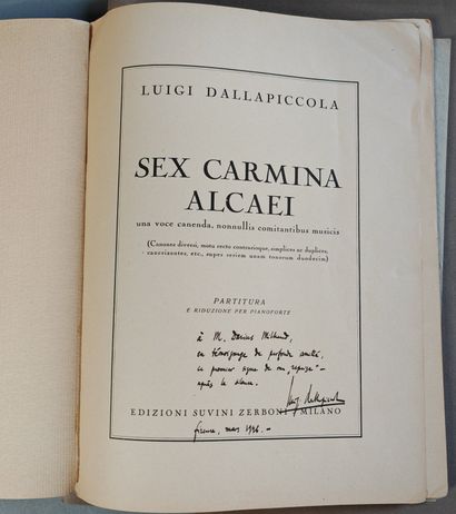 CASELLA Alfredo (1883-1947) Manuscrit musical signé, rédigé en 1915, dédicacé et...
